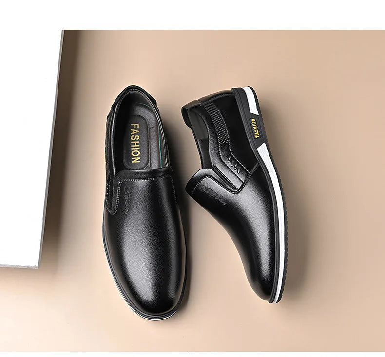 Spring and Autumn Men's English Leather Shoes Outdoor comfor Footwear Men fashion Formal Shoes High Quality trendy Zapatos - Sun Studio
