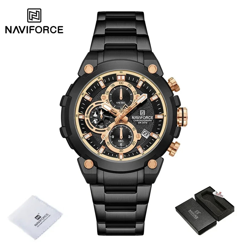 NAVIFORCE Men's Watches Top Luxury Original Quartz Wrist Watch for Men Chronograph Calendar Waterproof Man Watch Relojes Hombre - Sun Studio