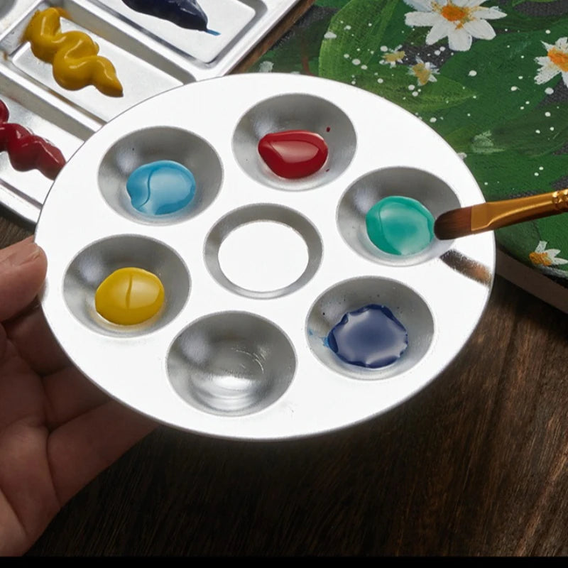 6 Well Paint Tray Palette Simple Color Palette Dish for Painting DIY Art Supplies - Sun Studio
