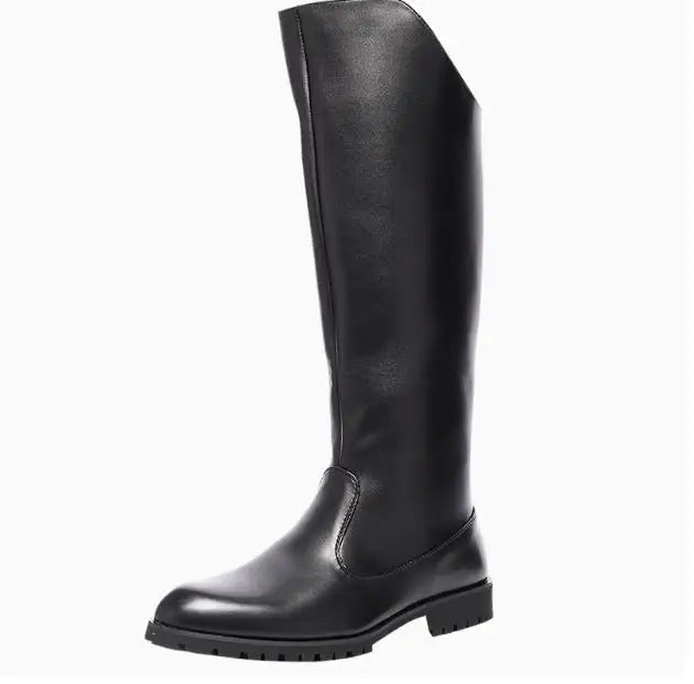 Herren Britische Ehrenwache Motorrad Reiten Reiter Herren Stiefel Knielang Freizeit Reißverschluss Cowboy Leder Bühnenstiefel Größe 37 46