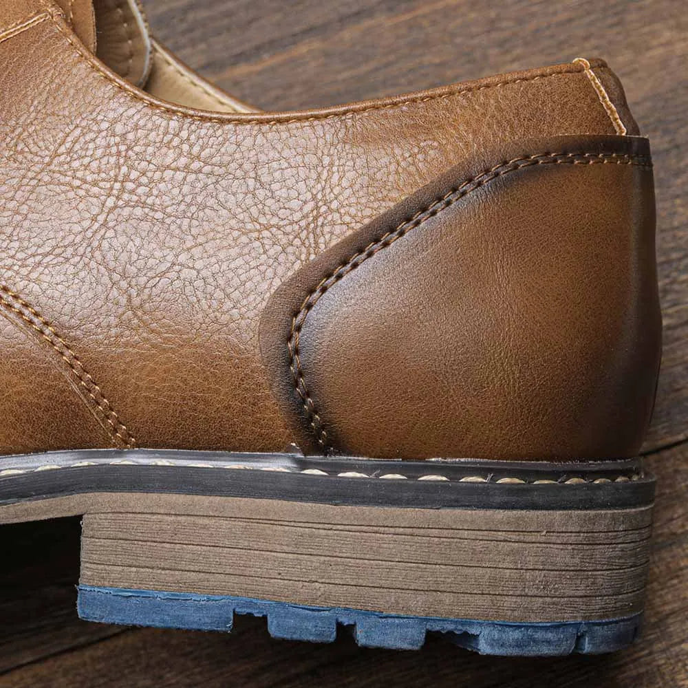 Business Herren Lederschuhe Europäisch Amerikanisch Lässige Herren Lederschuhe Retro Trend Herren Schuhe Große Größe Lederschuhe für Männer