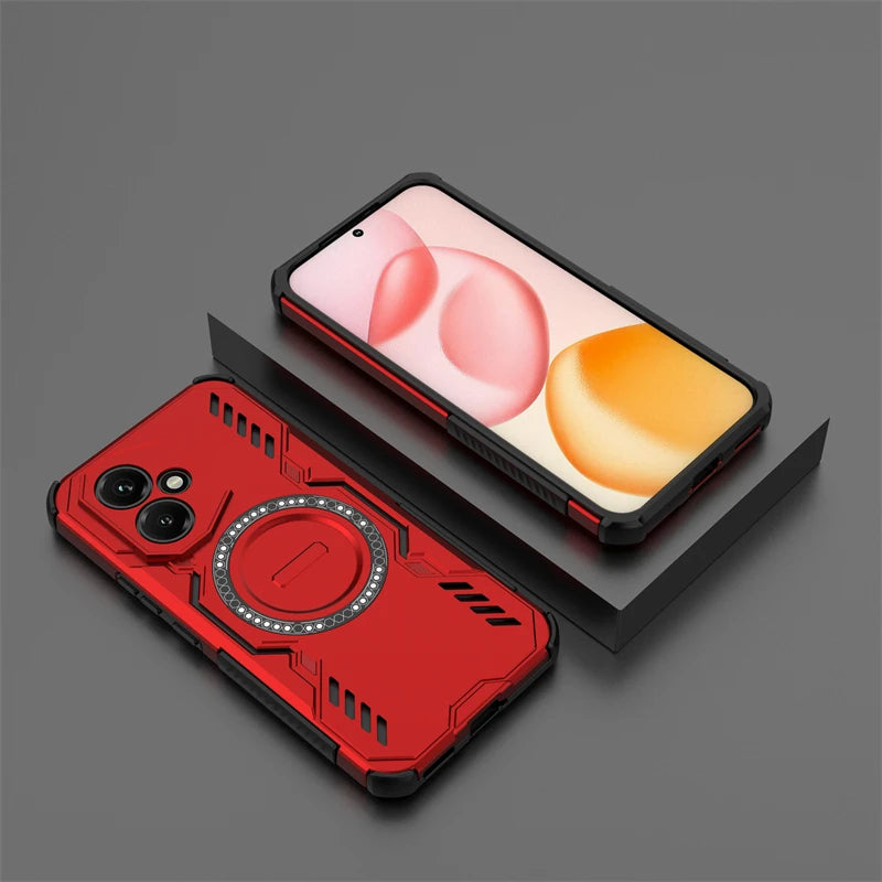 Shockproof Armor Case For Honor 400 Magnetic Adsorption Wireless Charge Cover For Honor 400 Pro 400 Lite Case For Honor 400 Case - Sun Studio