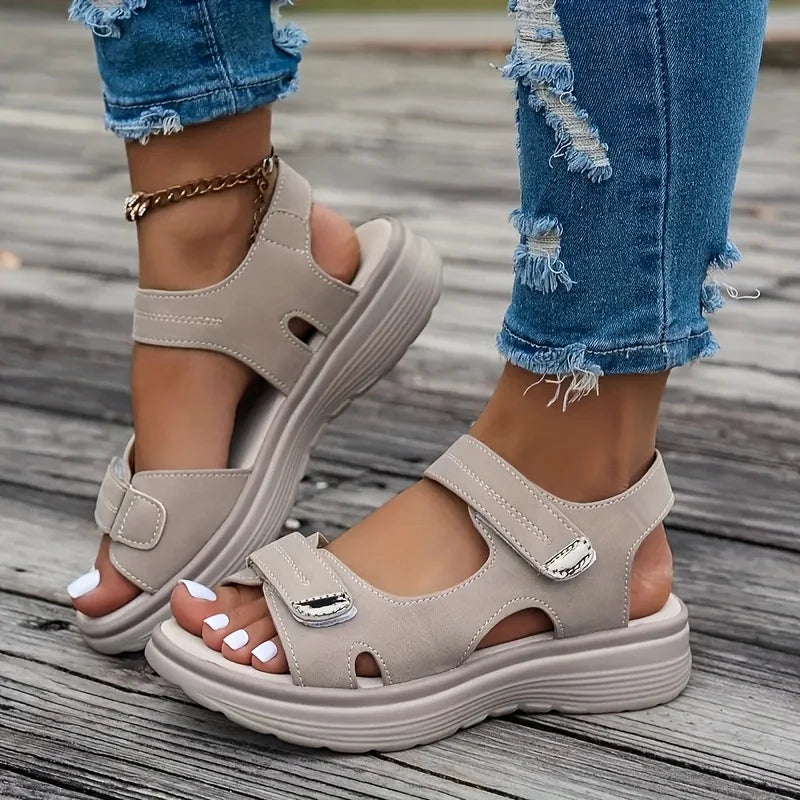 Summer Wedge Sandals for Women 2025 New Fashion Non Slip Beach Shoes Woman Lightweight Casual Platform Plus Size Sandals Women - Sun Studio