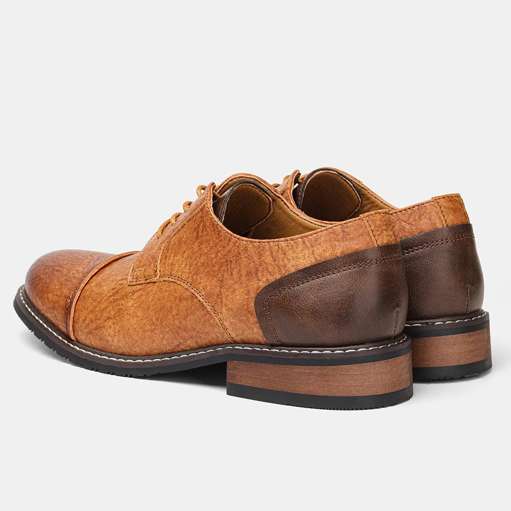 Business Men's Leather Shoes European American Casual Man Leather Shoe Retro Trend Men's Shoes Large Size Leather Shoes for Men - Sun Studio