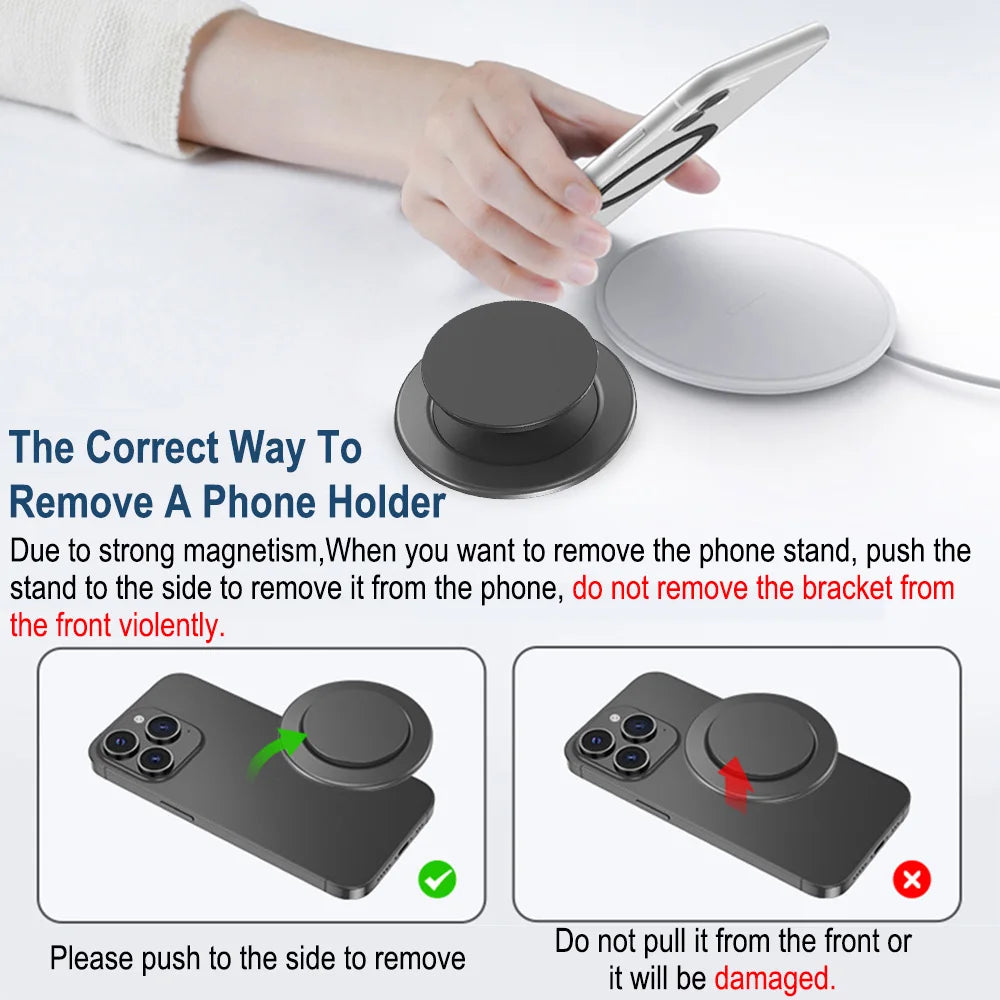 Grippopso Magnetic Folding Mobile Phone Grip Holder Socket Support Tok for IPhone 16 15 14 13  Ring Finger Expanding Stand - Sun Studio