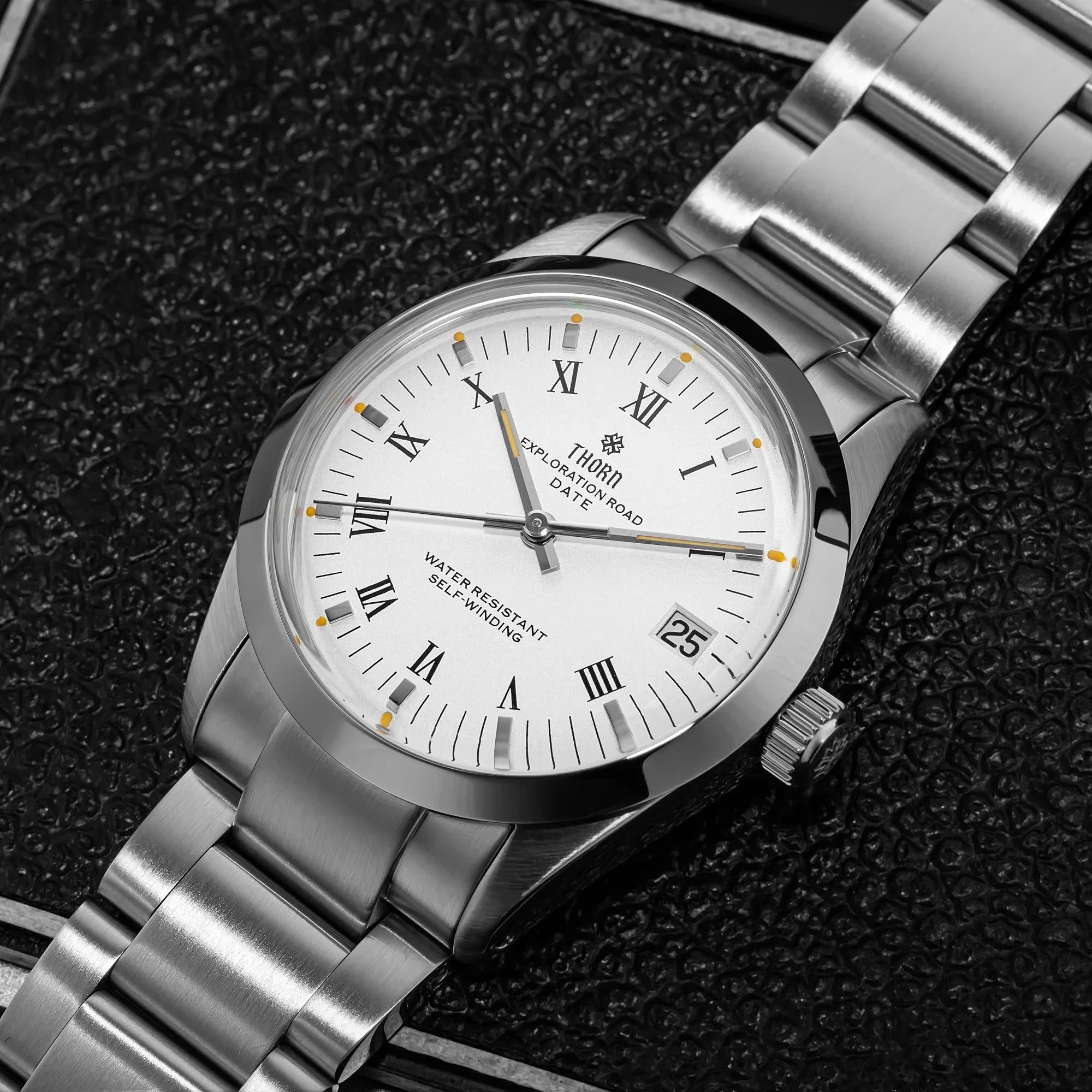 THORN T004 34mm Retro Men's Watch Automatic Movement Watch Hemisphere Sapphire Luminous 10Bar Waterproof Watches - Sun Studio