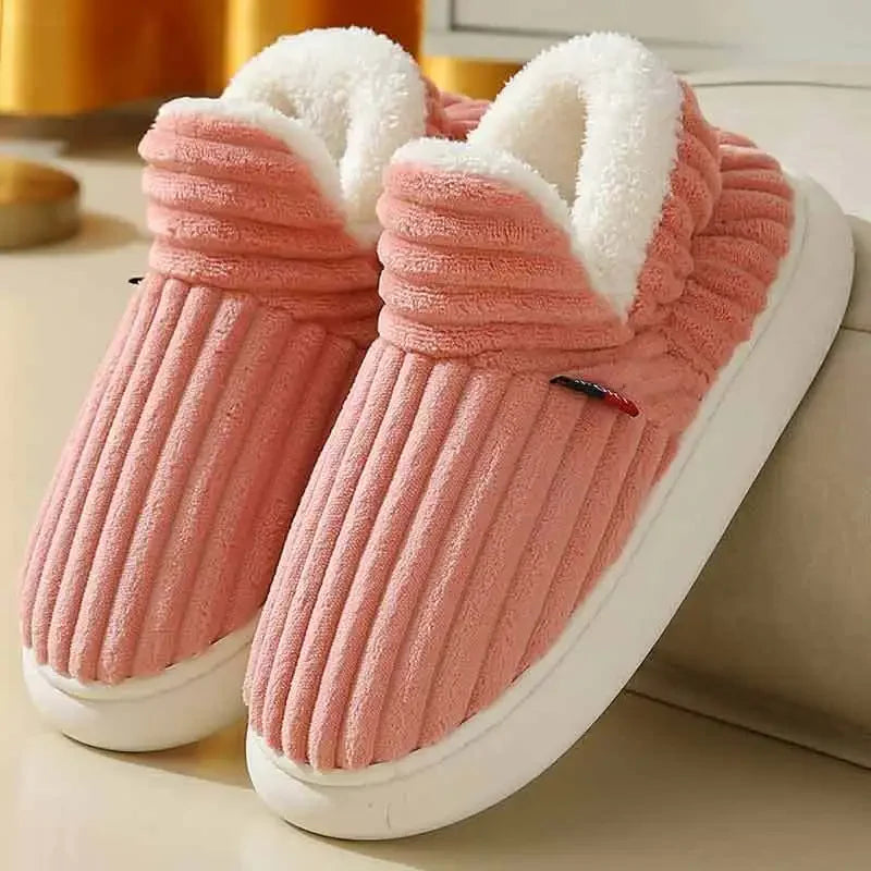 Warme Flausche Hausschuhe Frauen Männer Winter Neue Mode Komfort Plüsch Hausschuhe Zuhause Innen Außen Weiche Dicke Sohle Baumwollschuhe