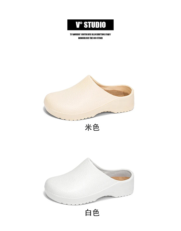 Men Slippers Couples Garden Clog Women Water Proof Chef Shoe Comfortable Sandal Slippers For Pet Workers Outdoor Fishing Shoes - Sun Studio