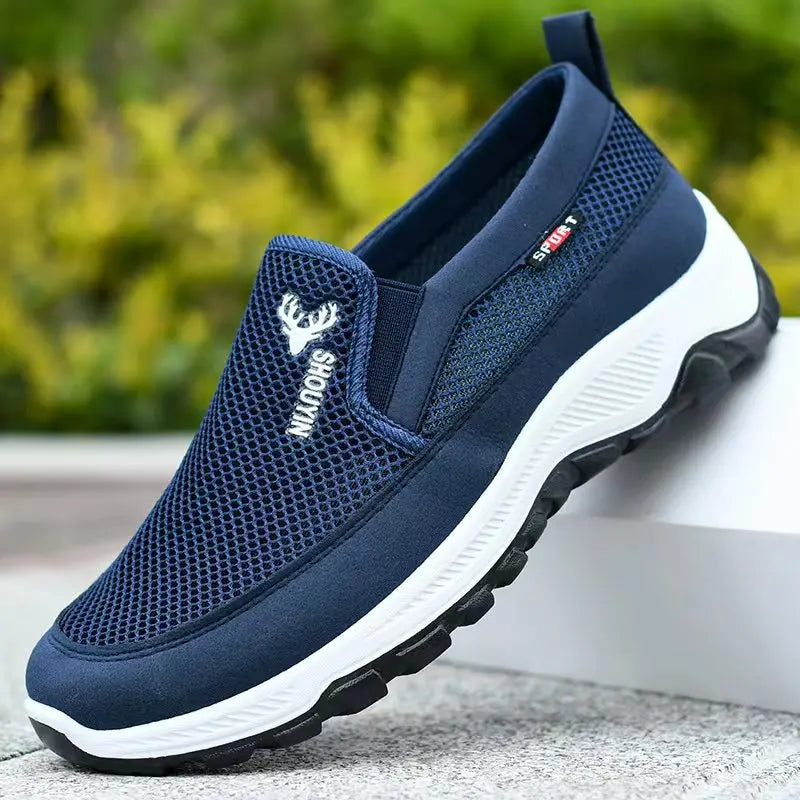 Men Running Hiking Sneakers Breathable Orthopedic Travel Plimsolls Slip On Comfortable for Outdoor Activity Hiking Walking - Sun Studio