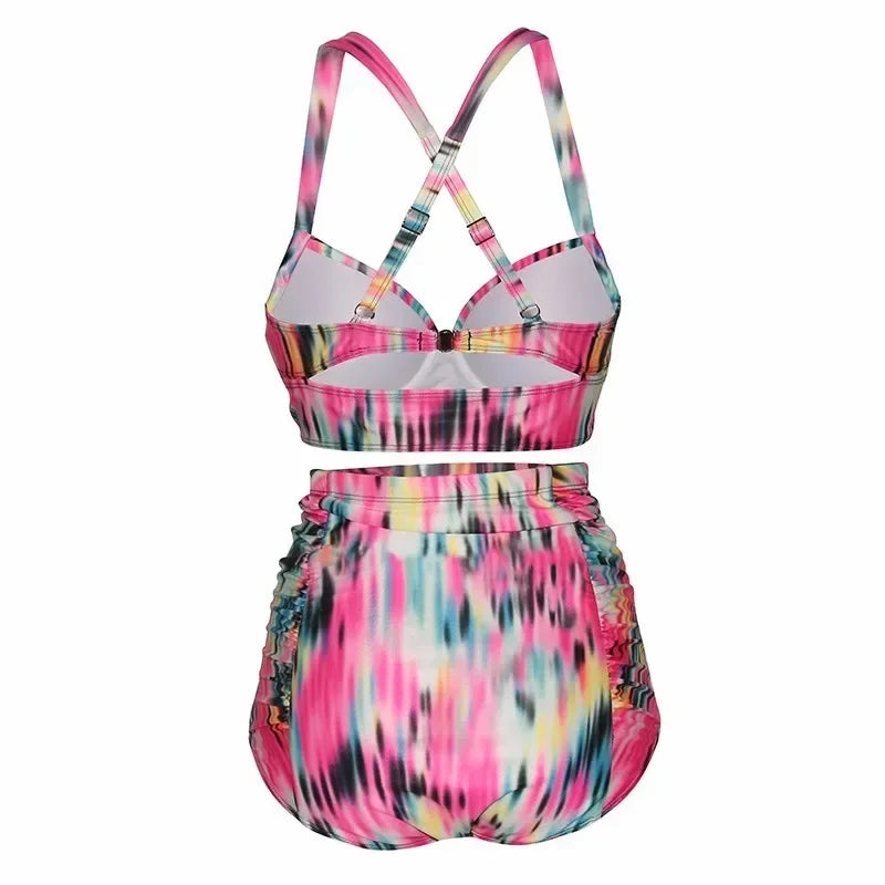 New Sexy Plus Size Swimwear Push Up Bikini High Waist Swimsuit Women Female Oversize Beach Wear Bathing Suit 2024  Mujer 5XL - Sun Studio