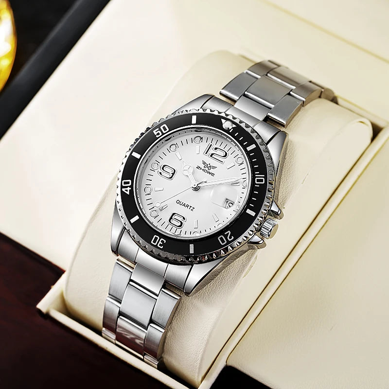 High Quality Top Brand Relogio Masculino Men Quartz Watches Fashion Calendar Stainless Steel Watch For Men Montre Homme 시계 - Sun Studio