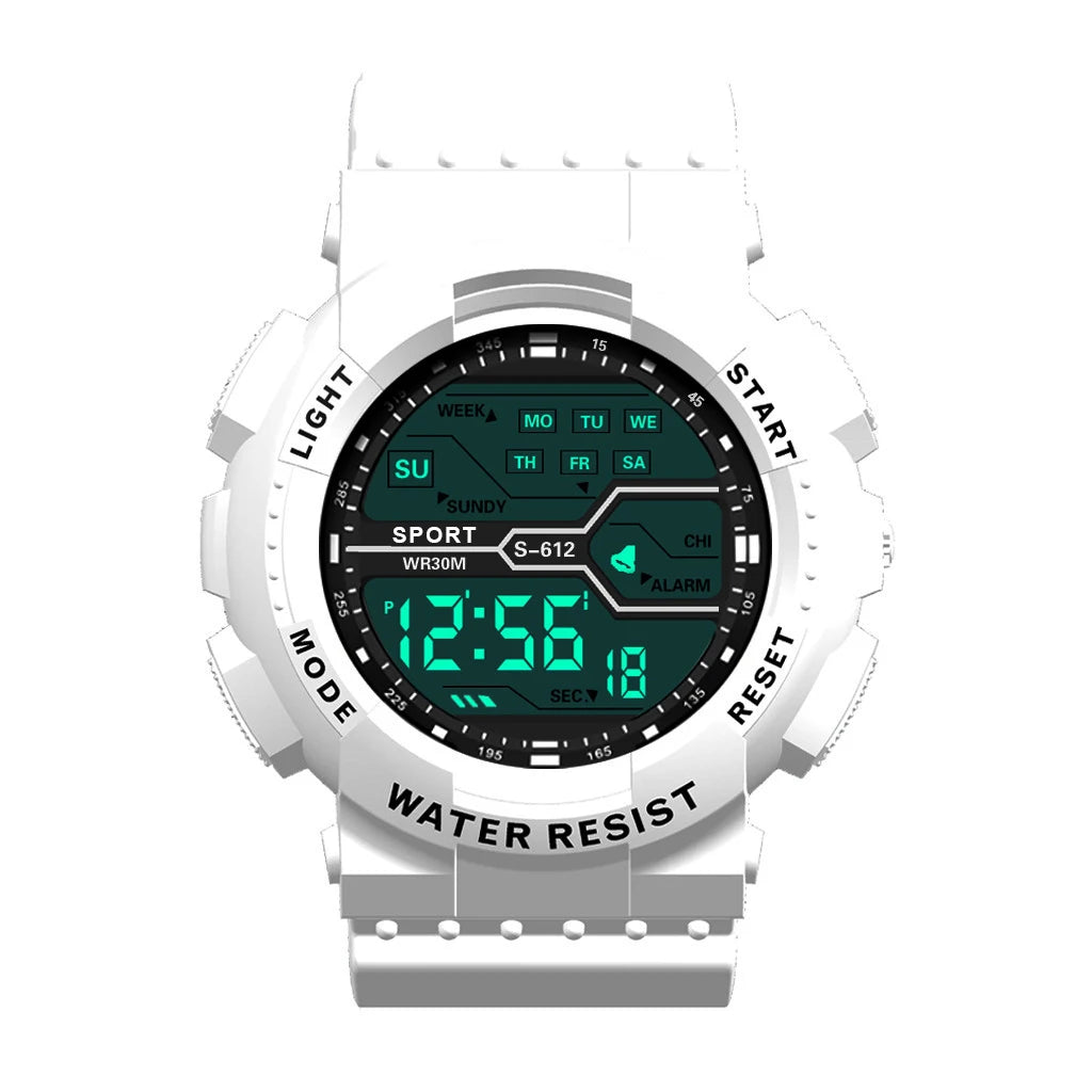 Sports Digital Electronic Watch 55mm Large Dial Sport Watch Outdoor Multifunction Watches Clock for Men Teen Student - Sun Studio