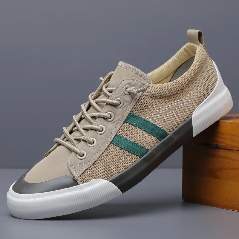 New Shoes for Men Casual Shoes Summer Thin Mesh Flat Skateboard Shoes Street Cool Breathable Loafers - Sun Studio