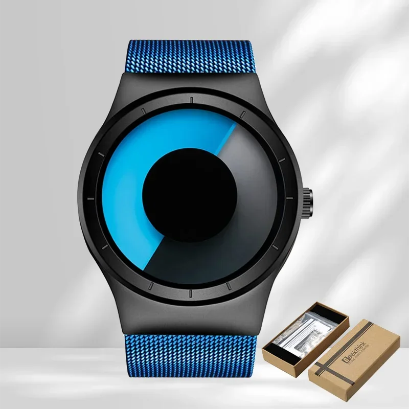 NEW Creative Quartz Watches Men Top Fashion Brand Casual Stainless steel Mesh Band Unisex Watch Clock Male female Gentleman gift - Sun Studio