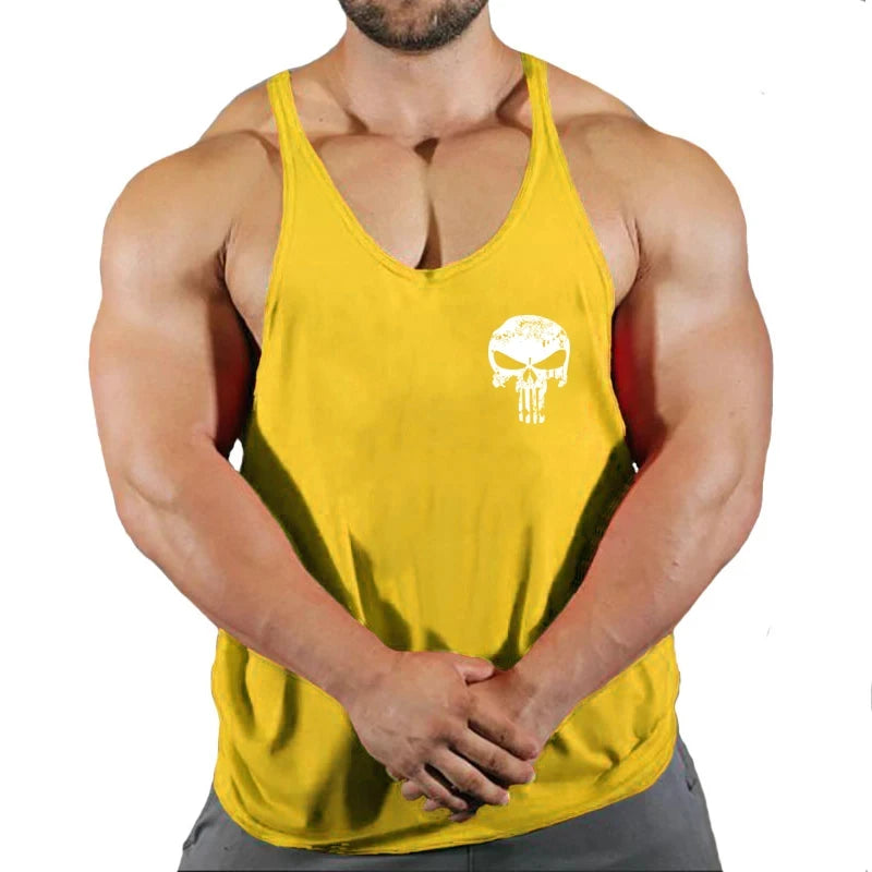 Spider Print Fitness Tank Top Fitness Shirt Muscle Men's Single Tank Top Men's Sleeveless Sweatshirt Men's Tops Fitness Clothing