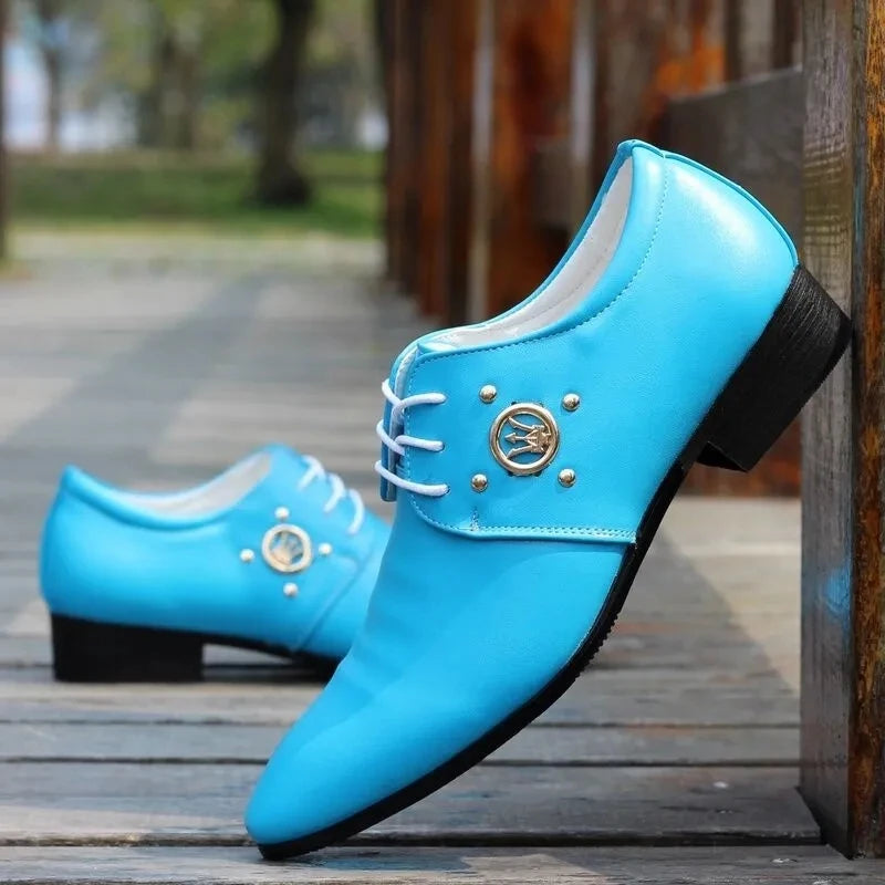 Summer Leather Shoes for Men Male Leather Fashion Business Luxury Colorful Party Dress Shoes Loafers 남성구두 Sapatos Masculinos - Sun Studio