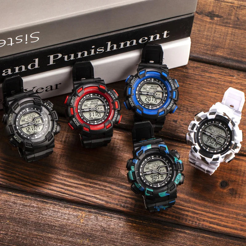 Sports Digital Electronic Watch 55mm Large Dial Sport Watch Outdoor Multifunction Watches Clock for Men Teen Student - Sun Studio