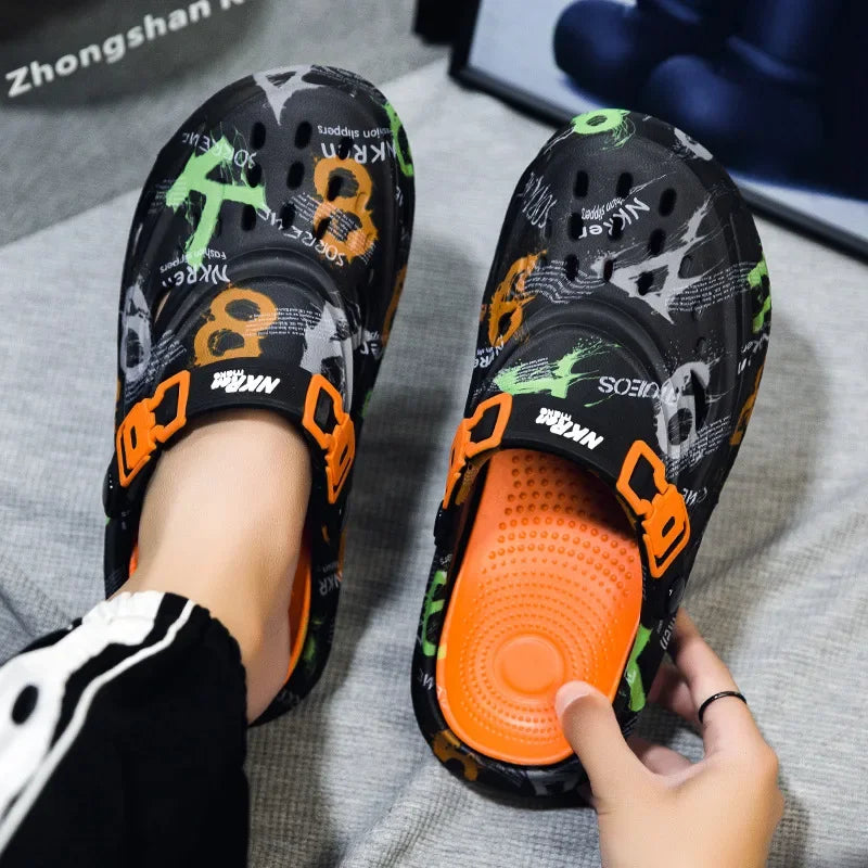 Men's Summer Outdoor Sporty Thick-Heeled Sandals Big Size 46 Head-To-Toe Dual-Purpose Beach Shoes Comfortable Wearing Experience - Sun Studio