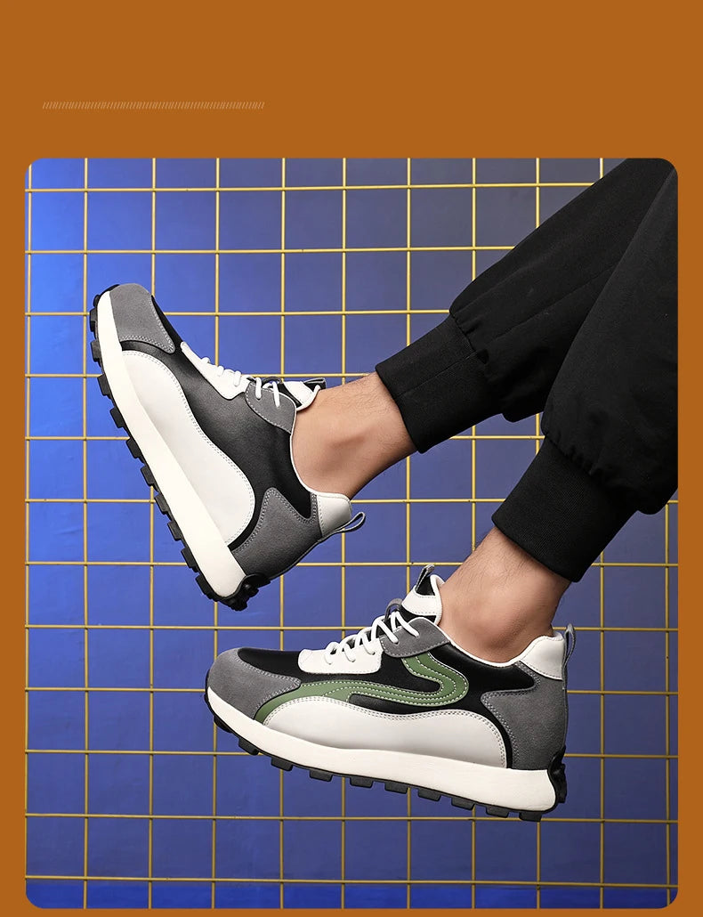 High Quality Flat/6/8 Cm Men Elevator Sneakers Summer Casual Trainers Height Increase Shoes Mesh Student Running Men Lift Shoes - Sun Studio