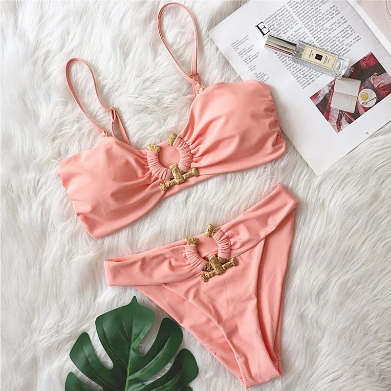 Pink Sexy Bikinis 2026 Women's Swimwear Female Swimsuit Swim Wear Bathing Suits Brazilian Girls Bikini Set Beachwear Pool Bather - Sun Studio