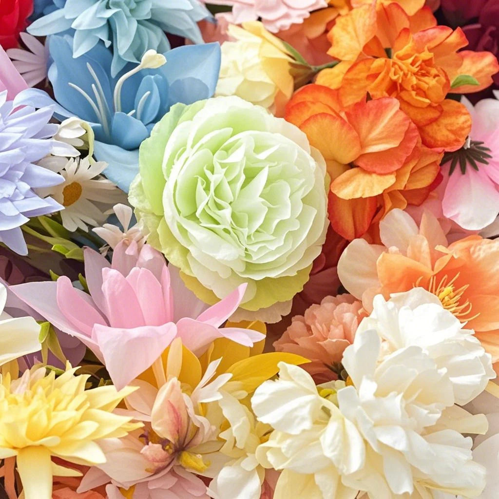 20/52Pcs Mini Random Mix Artificial Flowers Silk Fake Flowers for Home Decor DIY Craft Gifts Accessories Bride Wedding Decor - Sun Studio