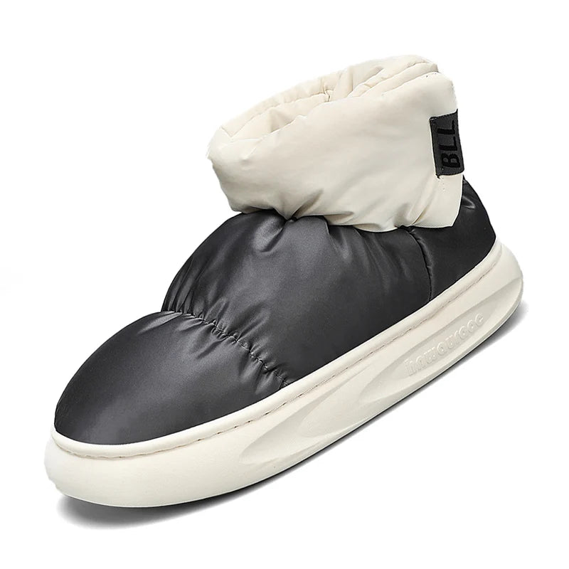 Outdoor Plush Warm Men's Snow Boots Winter Couple Cotton Shoes Down Non-Slip Waterproof Fashion Kids Shoes Slip on Soft Sneakers - Sun Studio