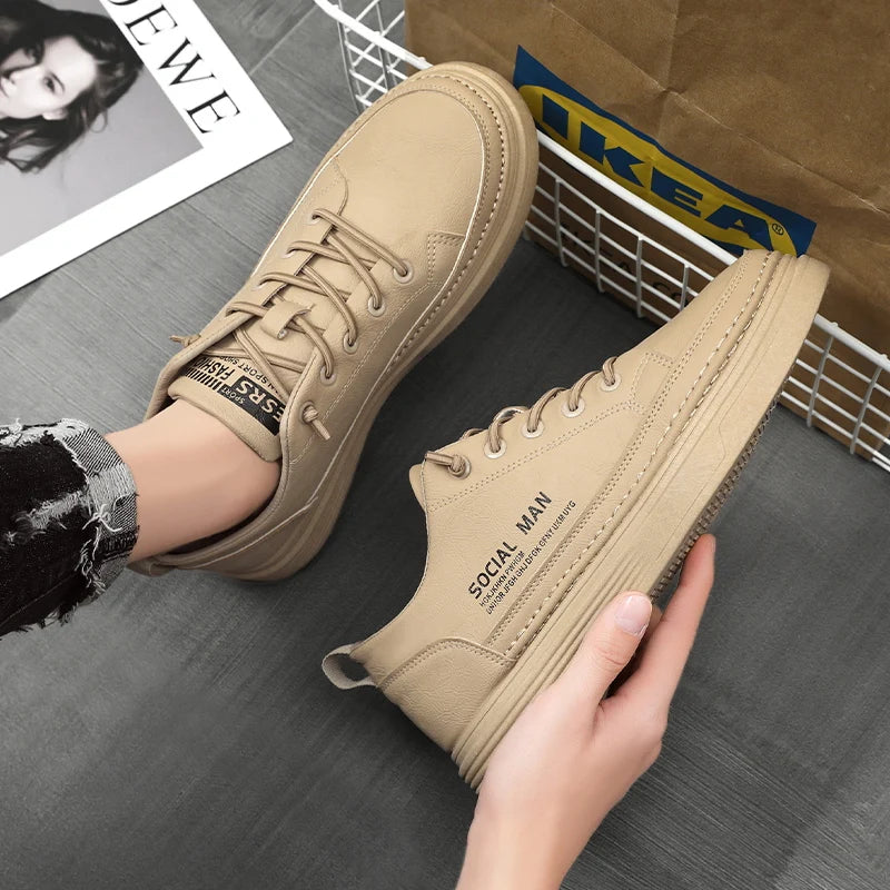 Sports Shoes Men's High-top Casual Shoes Platform Footboard Shoes Spring and Autumn Comfortable Fabrics Luxury Designer Shoes - Sun Studio