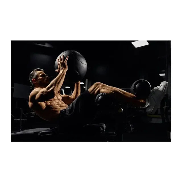 Fitness Motivation Canvas Art  Sexy Bodybuilding Girl Poster Gym Weightlifting Wall Decor for Living Room Bedroom Home Gym Fitne - Sun Studio