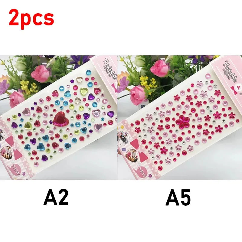 Glitzer Gesicht Aufkleber für Kinder Strasssteine für Augen Gesicht Diamanten Helle Aufkleber Festival Makeup Juwelen Aufkleber ZS006
