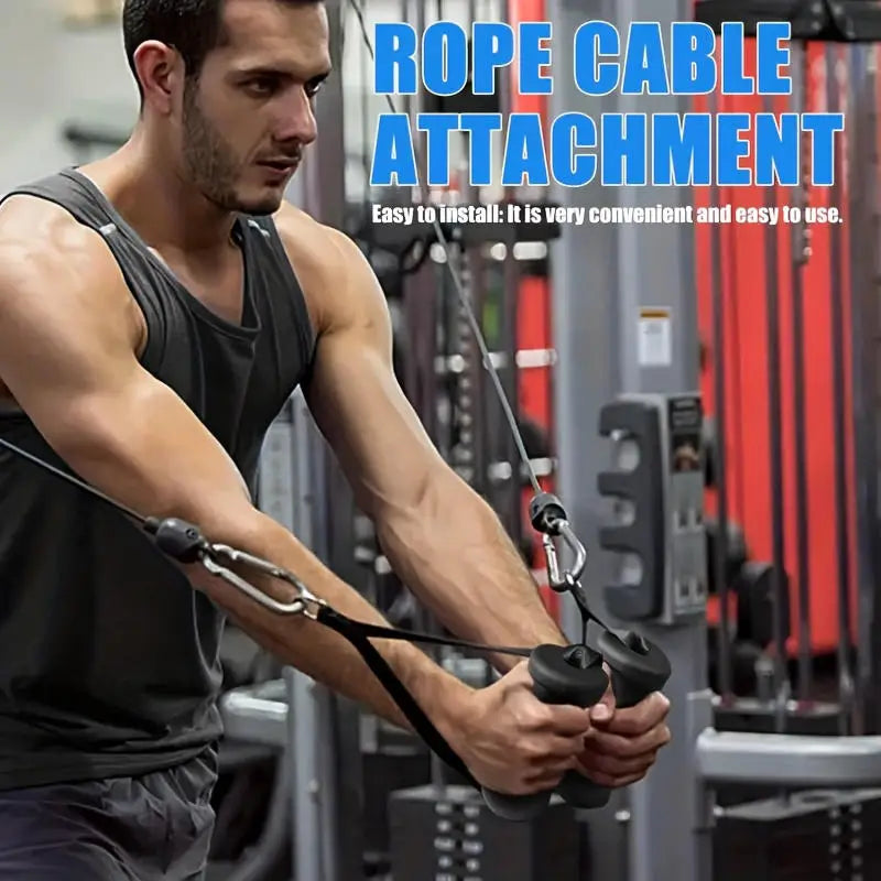 2 Pcs Ergonomic Exercise Handles, Resistance Band Handles Cable Machine Attachments for Gym Pulley Machine LAT Pulldown System. - Sun Studio