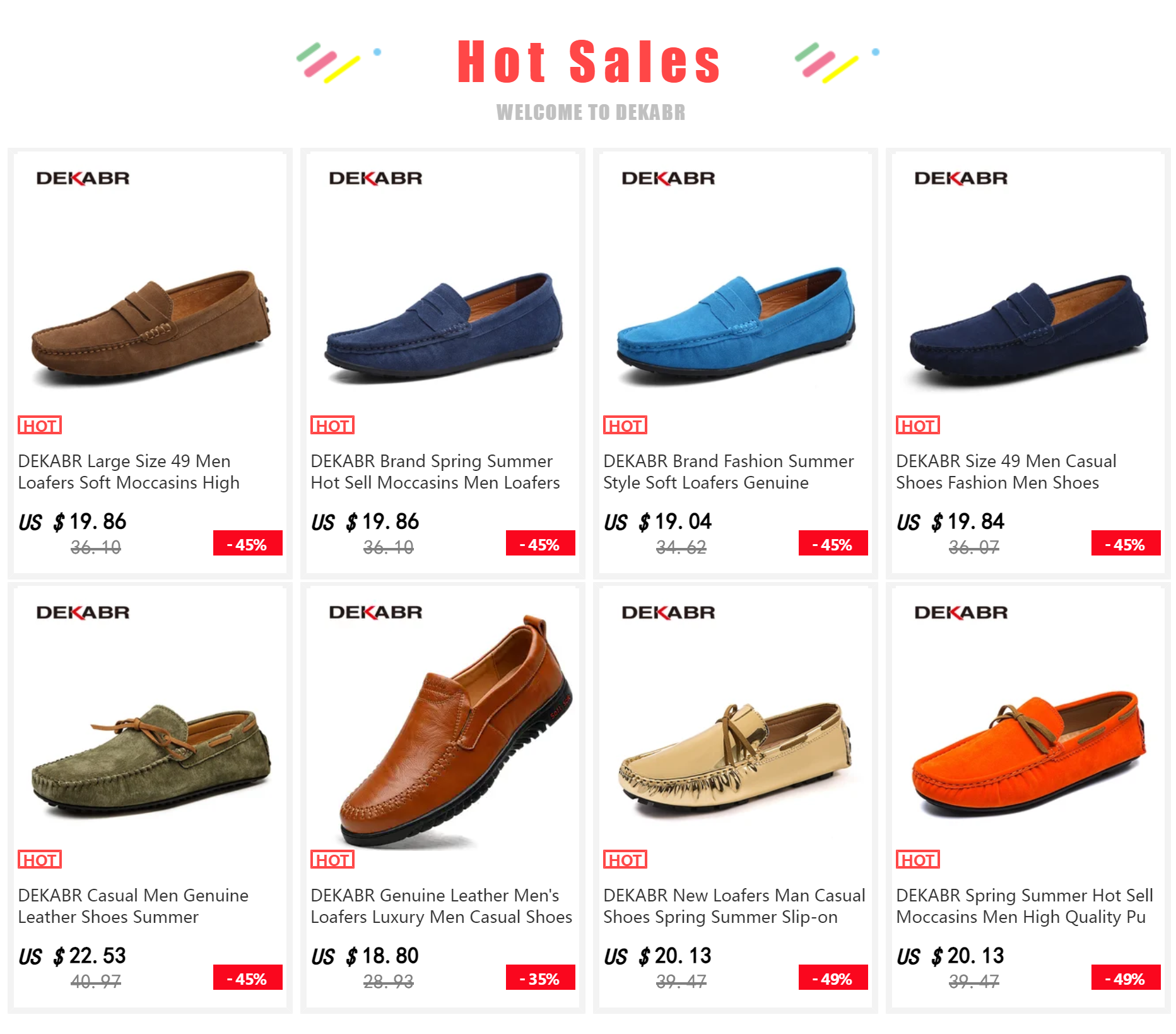 DEKABR Men Casual Flats Fashion Genuine Leather Soft Moccasins Brand Loafers High Quality Breathable Men Shoes Plus Size 36-47 - Sun Studio