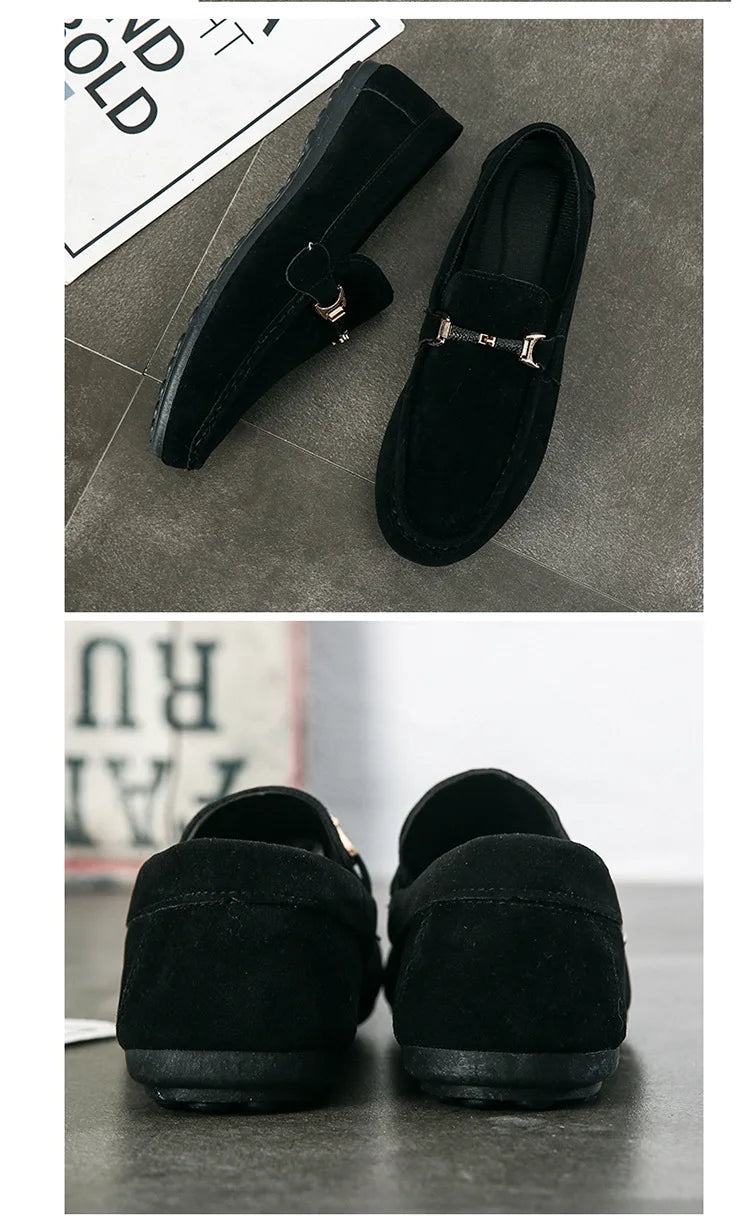 Summer New Trendy Men's Shoes High Quality Soft Loafers Moccasins  Suede Casual Flats Outdoor Light Walking Men's Shoe Zapatos - Sun Studio