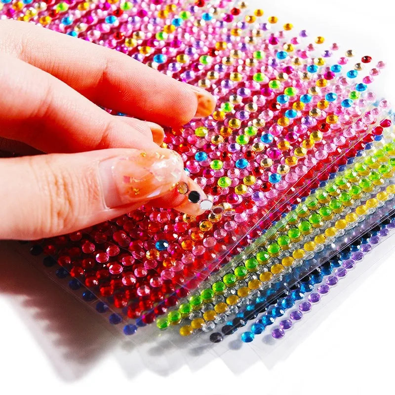 Face Decorations Rhinestone Stickers for Music Festival Halloween Party Mobile Crystal Sticker Women Girls DIY Diamond Stickers - Sun Studio