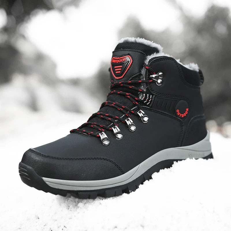 New Snow Boots Men Lace Up Mens Shoes Breathable Winter Boots For Men Casual Men Shoe Waterproof Ankle Boots Footwear Work Shoes - Sun Studio