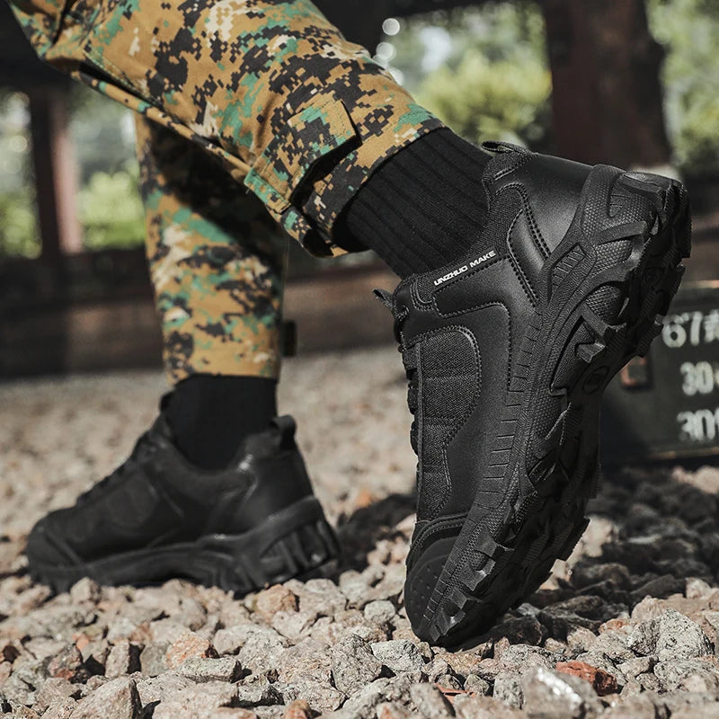 New Men Tactical Boot Desert Waterproof Hunting Work Army Boot Male Safety Ankle Lace Up Military Climbing Hiking Shoe Anti-Slip - Sun Studio