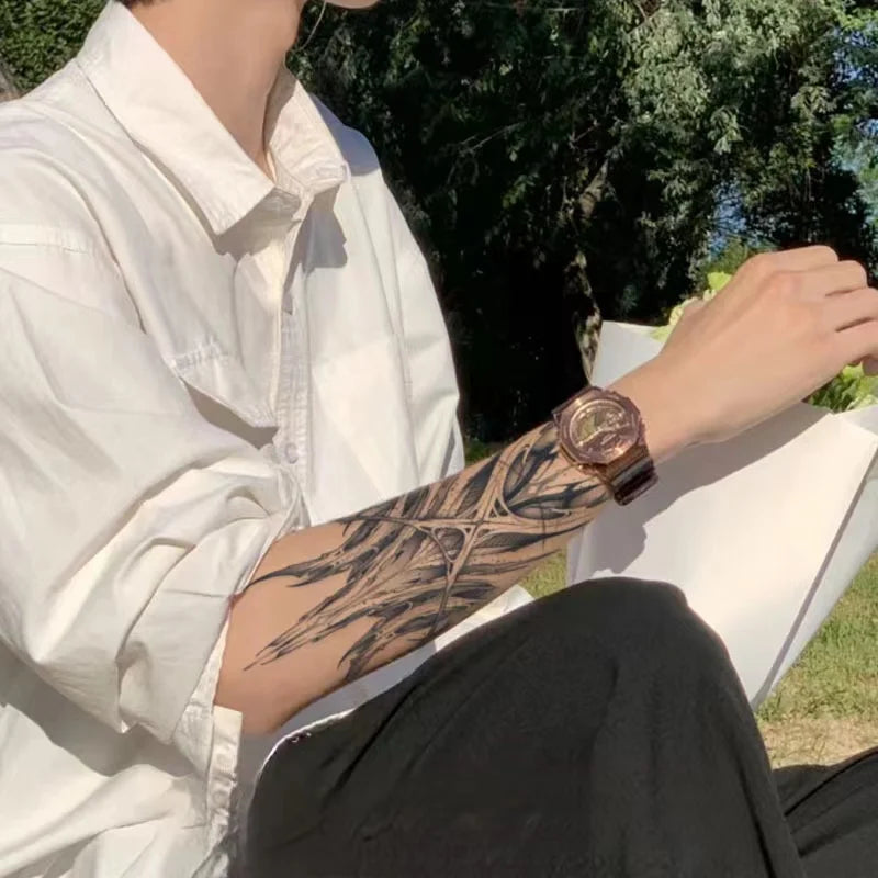 Japanese Aesthetic Samurai Juice Tattoo Stickers Waterproof Durable Bodyguard Knife Semi-permanent Fake Tattoo Arm Simulation - Sun Studio