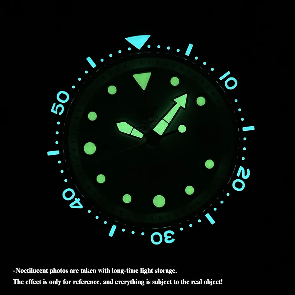 STEELDIVE SD1975 Luxury Automatic Watches Men Dive Watch 30Bar Waterproof Luminous Clock Sapphire Mirror Mechanical Wristwatch - Sun Studio