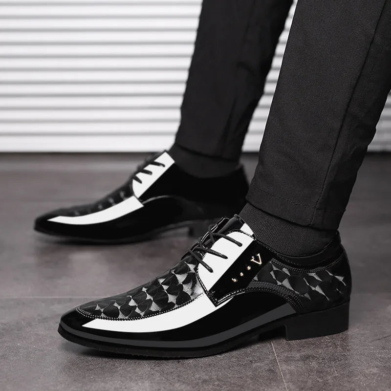 Oxfords Leather Men's Shoes Casual Dress Men Lace Up Breathable Formal Office for Man Big Size 38-48 Flats 2024 - Sun Studio
