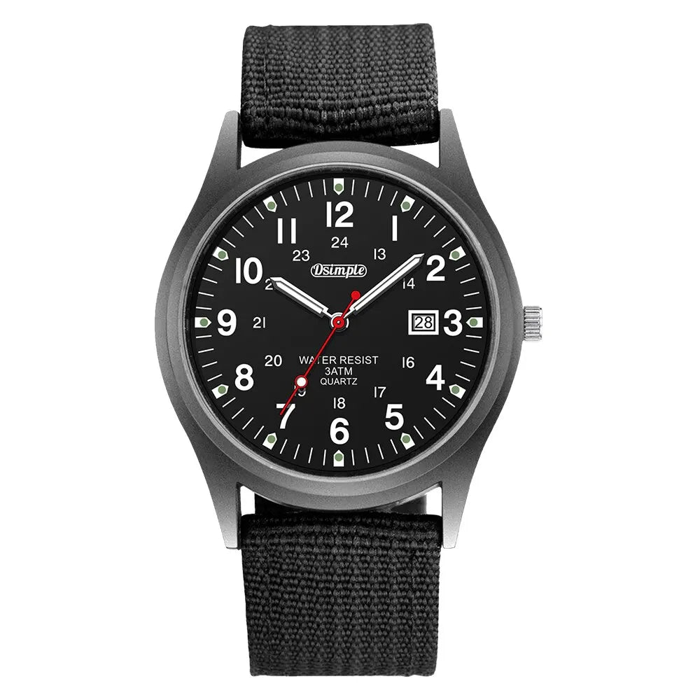 Fashion Mens Watches Luminous Hands Clock Luxury Military Sports Calendar Quartz Wristwatch Men Casual Nylon Watch Reloj Hombre - Sun Studio