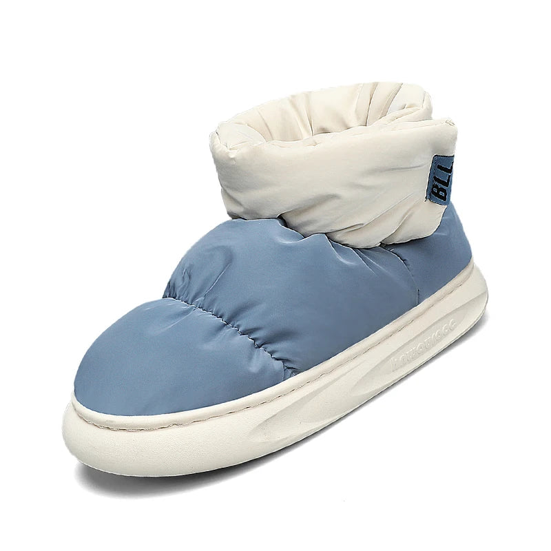 Outdoor Plush Warm Men's Snow Boots Winter Couple Cotton Shoes Down Non-Slip Waterproof Fashion Kids Shoes Slip on Soft Sneakers - Sun Studio