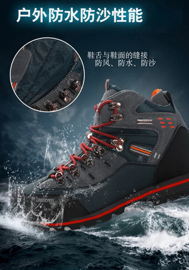 2026 High Gang Outdoor Hiking Shoes Men Winter Mountain Climbing Trekking Boots Top Quality Outdoor Fashion Casual Snow Boots - Sun Studio