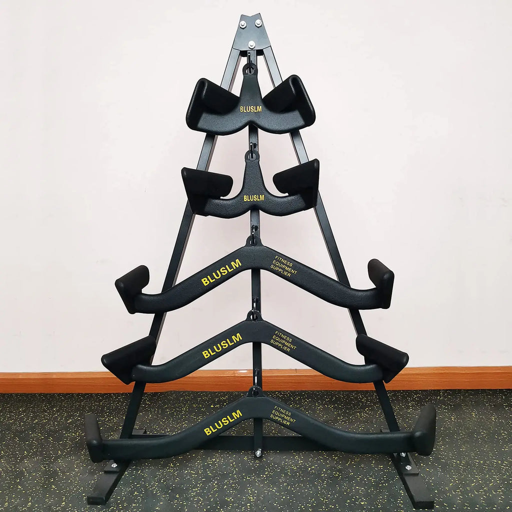 Gym Fitness LAT Pull Down Bar,Storage Rack,Heavy Duty,A-Frame Stand,Support Base for LAT Pulldown Attachments,LAT Bar - Sun Studio