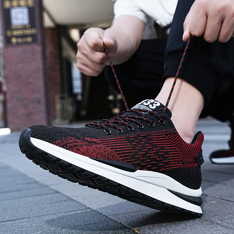 Men Sneakers Sports Lift  Height Increase Insole 6cm Mesh Plus Size 37-44 - Sun Studio