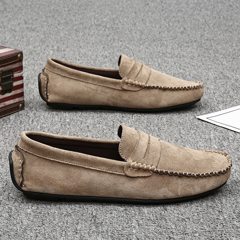 Trend Wildleder Herren Lässige Schuhe Atmungsaktiver Komfort Slip-On Herren Fahr Schuhe Mode Herren Bequeme Schuhe Luxus Marke Mokassins