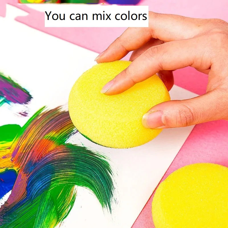 10/15PCS Sponge Watercolour Round Sponge for Coloring Painting Sponge To Paint Crafts Sponges Crafts - Sun Studio