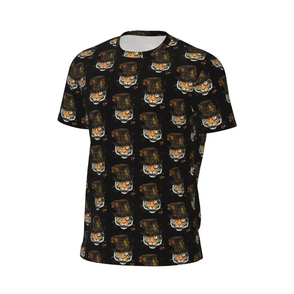 Gym T Shirt For Men Steampunk Design T-Shirts Fashion Wonderful Clockwork Vintage Summer Tees O Neck Streetwear Design Tops