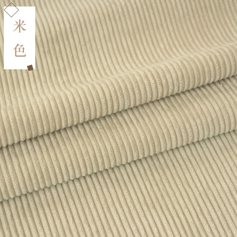Retro Style Bag Corduroy Fabric Plain Per Meter for Pants Skirts Coats Sewing Soft Children Cloth Breathable Black Pink Wearable - Sun Studio