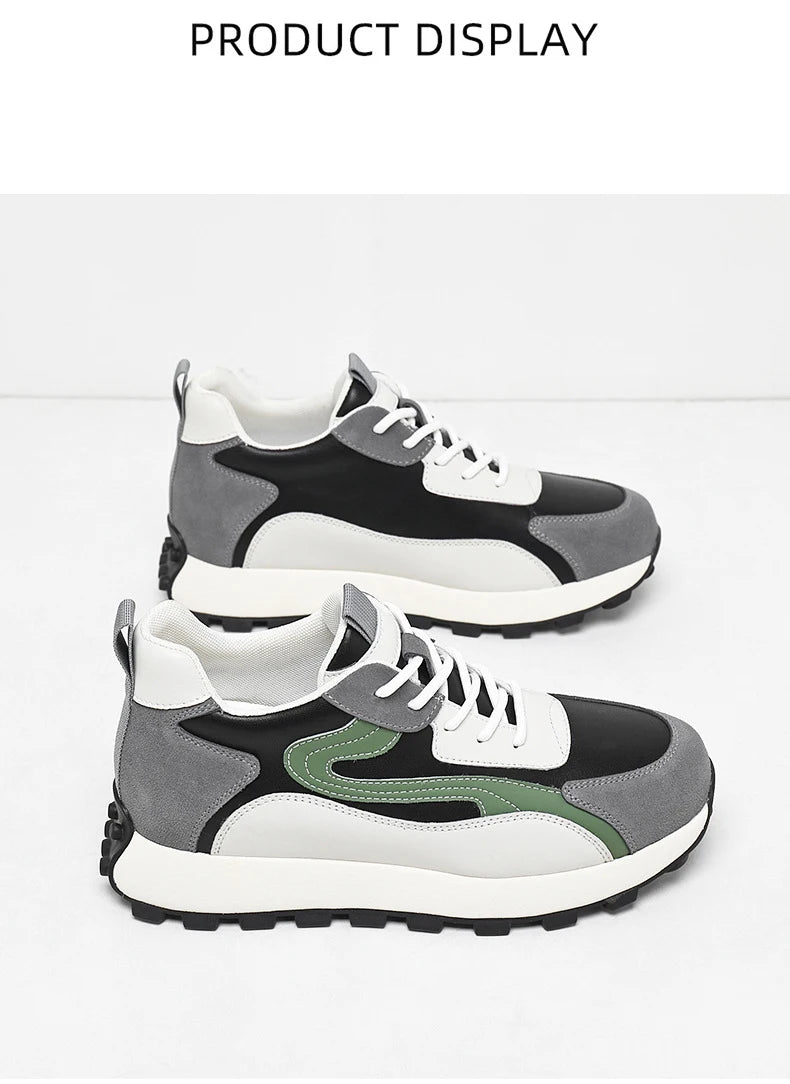 High Quality Flat/6/8 Cm Men Elevator Sneakers Summer Casual Trainers Height Increase Shoes Mesh Student Running Men Lift Shoes - Sun Studio
