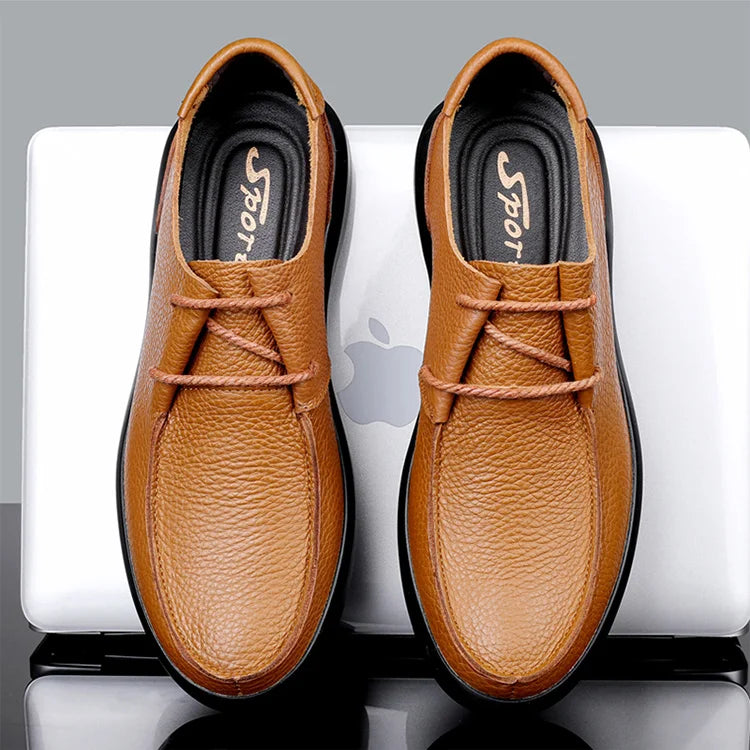 Casual Leather Shoes Men Loafers Trend Brand Business Shoes Autumn Slip on Flat Man Sneakes Comfortable Moccasins Zapatos Hombre - Sun Studio
