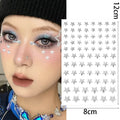 Star Face Makeup Diamond Patch Dazzling Star Festival Modernist Face Stickers Women Girls Colorful Rhinestone Tattoo Eyes Deco - Sun Studio
